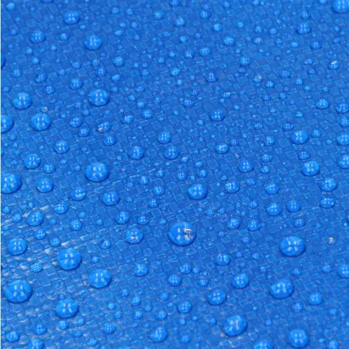 Telo Occhiellato Idrorepellente PE Blu 5x8 m Lavabile Bordi Rinforzati