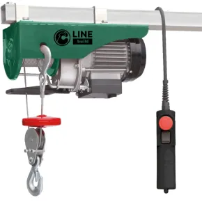 Paranco Elettrico 500W Portata 125/250kg a Fune Sollevamento 18m