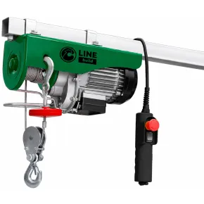 Paranco Elettrico 750W Portata 200/400kg a Fune Sollevamento 18m