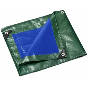 Telo Occhiellato Impermeabile in Polietilene Verde Blu 10x12m 130g/m2