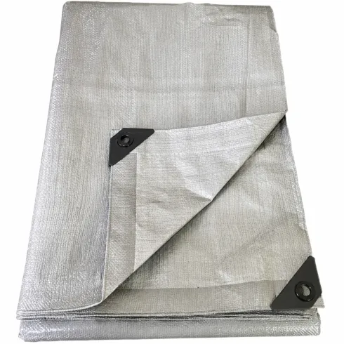 Copertura Telo Rinforzato Occhiellato Grigio 6x10m 200g/m2 Lavabile