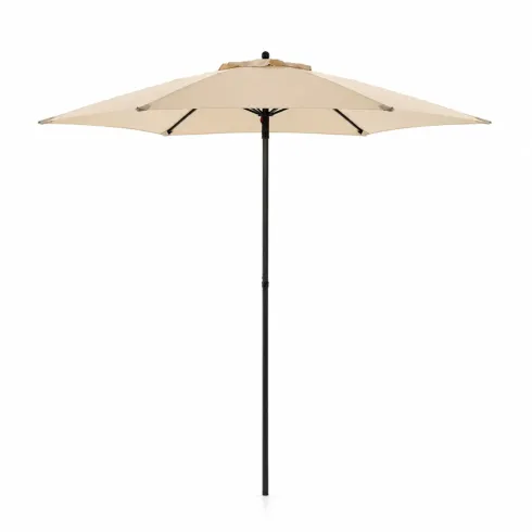 Ombrellone Rotondo diametro 2.4 metri Ecru da Giardino Antivento | BricoShop24