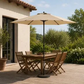 Ombrellone Rotondo diametro 2.4 metri Ecru da Giardino Antivento | BricoShop24 2