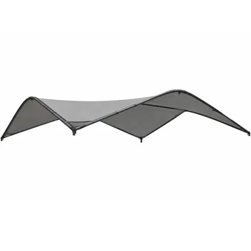 Telo Copertura Ricambio per Gazebo 350x350 m in Poliestere Grigio