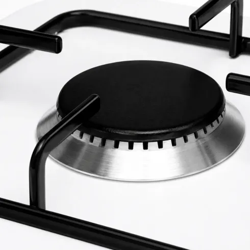 Fornello a Gas GPL 1 Fuoco Portatile 2,2 kW per Uso Esterno Bianco