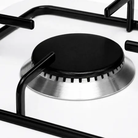Fornello a Gas GPL 1 Fuoco Portatile 2,2 kW per Uso Esterno Bianco