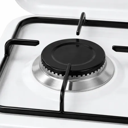 Fornello a Gas GPL 2 Fuochi Portatile 4,4 kW con Coperchio da Esterno