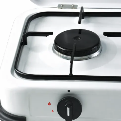 Fornello a Gas DCG GPL 2 Fuochi 2,6 kW con Coperchio Antipolvere
