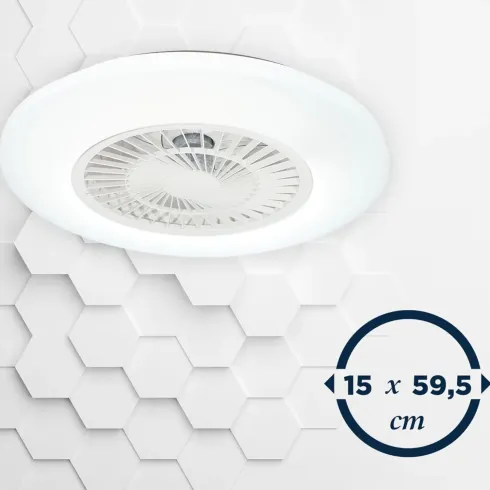 Ventilatore Plafoniera LED 45 W Zephir Luce RGB Telecomando 6 Velocità