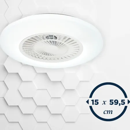 Ventilatore Plafoniera LED 45 W Zephir Luce RGB Telecomando 6 Velocità
