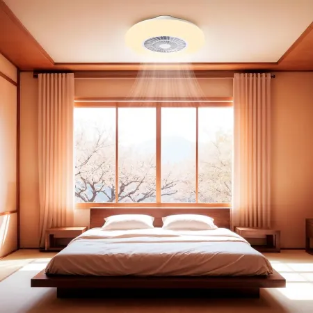Ventilatore Plafoniera LED 45 W Zephir Luce RGB Telecomando 6 Velocità