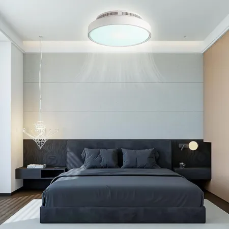 Ventilatore Plafoniera LED 48 W Zephir Luce Regolabile con Telecomando