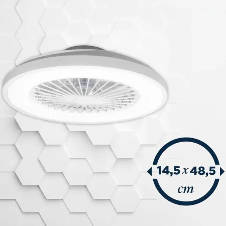 Ventilatore da Soffitto Zephir Plafoniera LED 30W Dimmer Telecomando