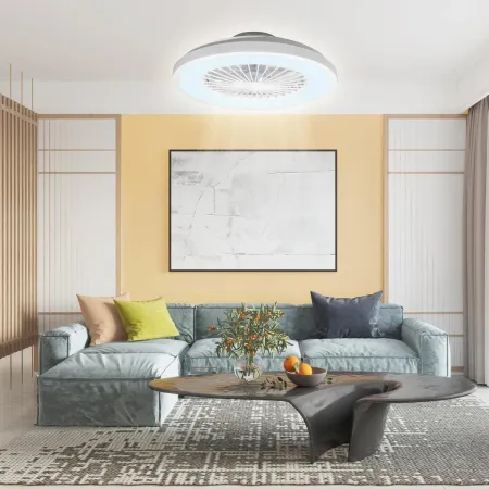 Ventilatore da Soffitto Zephir Plafoniera LED 30W Dimmer Telecomando