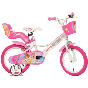 Bicicletta Winx 14 Pollici 4 5 6 7 Anni Bambina Dino Bikes Cestino Freni Rotelle