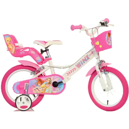 Bicicletta Winx 14 Pollici 4 5 6 7 Anni Bambina Dino Bikes Cestino Freni Rotelle