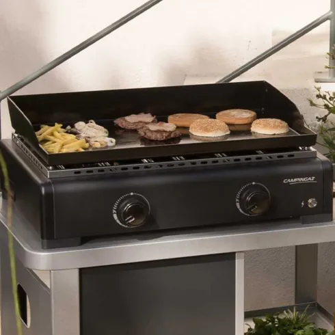 Barbecue a Gas Campignaz Plancha da Tavolo 2 Bruciatori 6kW Acciaio