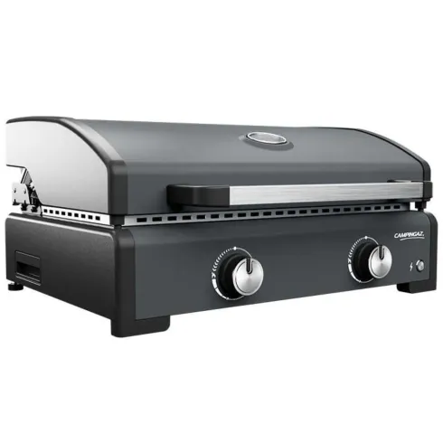 Barbecue Gas Plancha da Tavolo Campignaz 2 Fuochi 6kW Piastra in Ghisa
