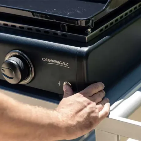 Barbecue Gas Plancha da Tavolo Campignaz 2 Fuochi 6kW Piastra in Ghisa