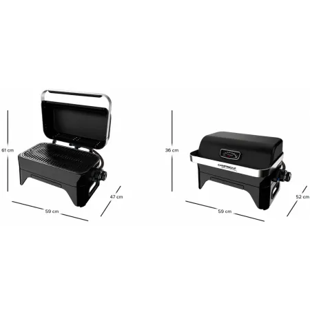 Barbecue a Gas da Tavolo Campignaz 2,4kW Griglia in Ghisa Portatile