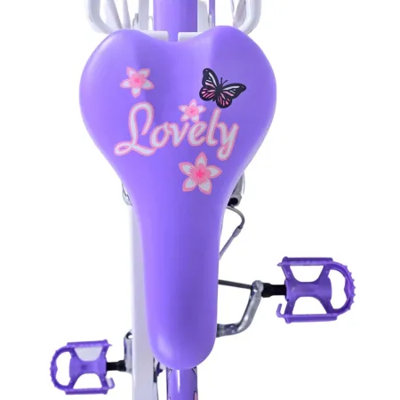 Bicicletta Bambini 20" Sportiva Viola Cestino Portapacchi Cavalletto