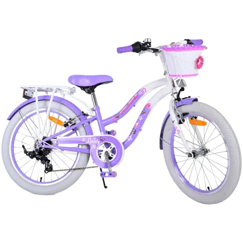 Bicicletta per Bambini 20" Sportiva Viola Sportiva 7 Marce Cestino