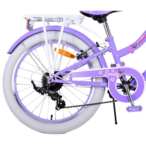 Bicicletta per Bambini 20" Sportiva Viola Sportiva 7 Marce Cestino