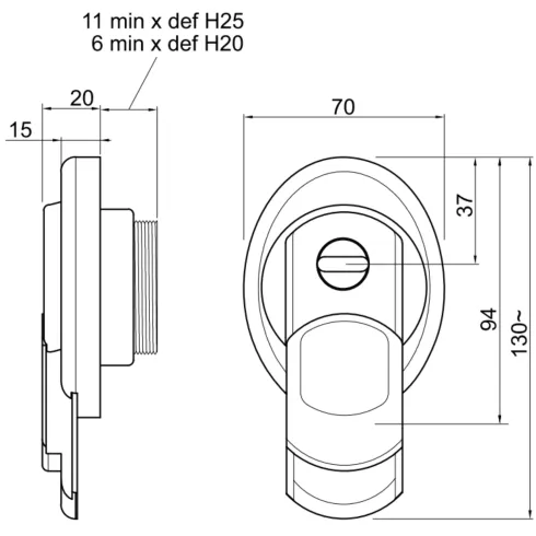 Defender Magnetico Disec MG3551 Cilindro Europeo Porta Blindata Oro