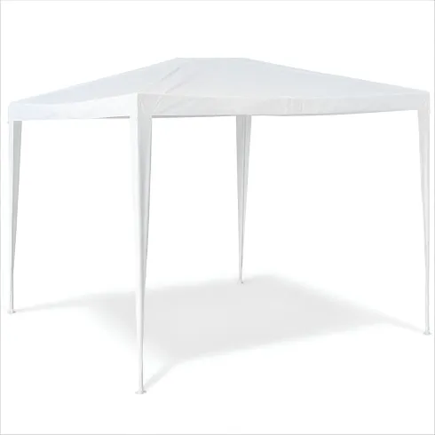 Gazebo da Esterno 2x3 m Telo in Raffia Bianco Rettangolare Acciaio