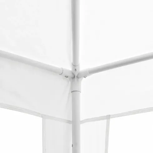 Gazebo da Esterno 2x3 m Telo in Raffia Bianco Rettangolare Acciaio