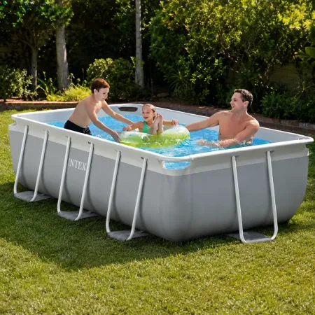 Piscina Rettangolare Frame Intex 400x200x100 cm con Pompa e Scaletta