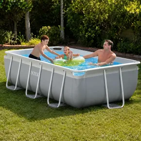Piscina Intex Rettangolare Frame 488x244x107 cm Pompa Scaletta Teli 2