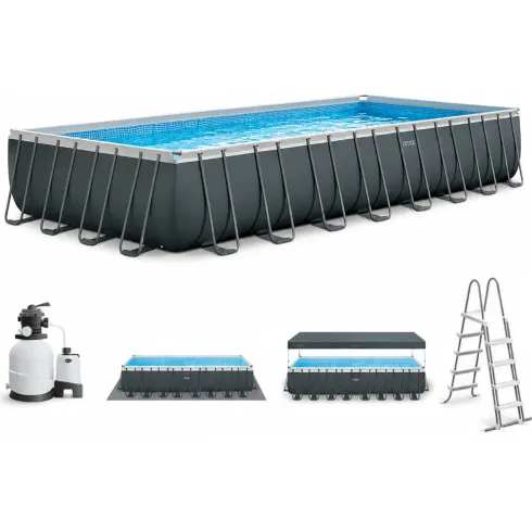 Piscina Fuori Terra Intex 975x488x132 cm Pompa a Sabbia Teli Scaletta