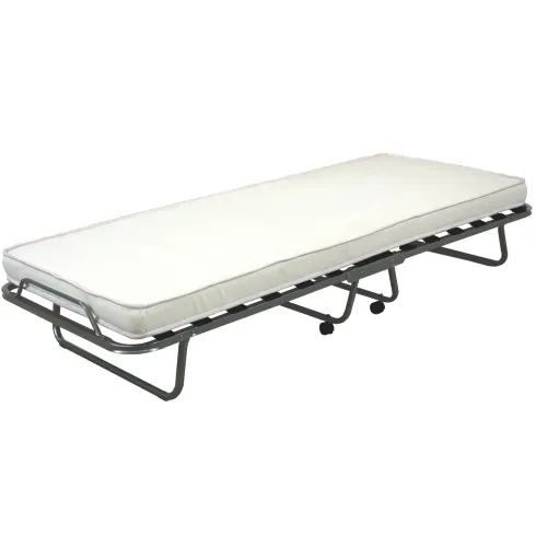 Letto Singolo 80x200 cm Pieghevole con Materasso Ruote Salvaspazio