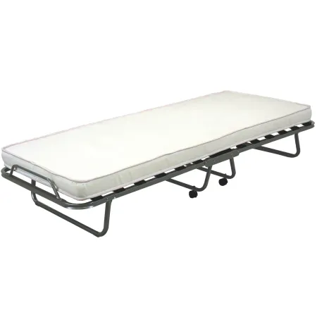 Letto Singolo 80x200 cm Pieghevole con Materasso Ruote Salvaspazio