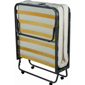 Letto Singolo 80x200 cm Pieghevole con Materasso Ruote Salvaspazio 2