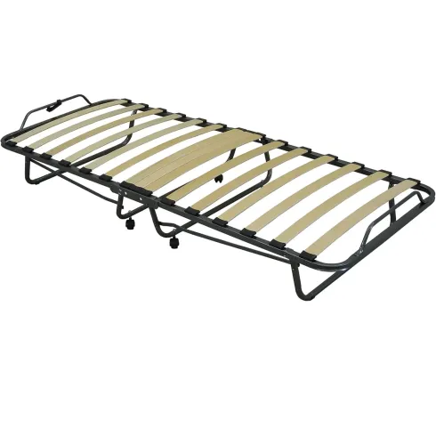 Letto Singolo 80x200 cm Pieghevole con Materasso Ruote Salvaspazio