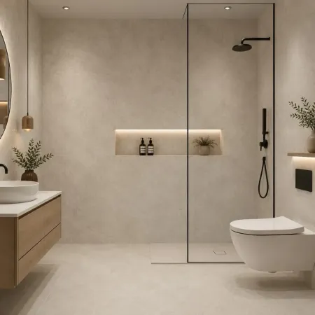 Set 22 Piastrelle Autoadesive PVC Effetto Marmo Beige Muro Pavimento