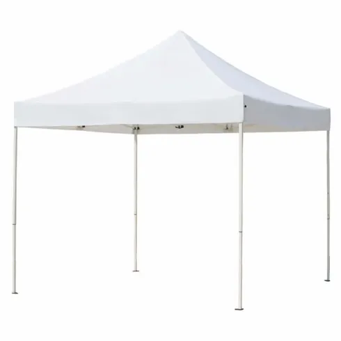 Gazebo da Esterno Pieghevole 290x290 m Bianco in Acciaio Poliestere