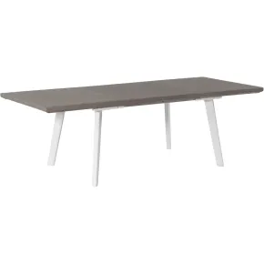 Tavolo Allungabile da Esterno Bianco Grigio Effetto Legno 162-241 cm 2