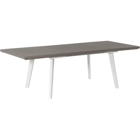 Tavolo Allungabile da Esterno Bianco Grigio Effetto Legno 162-241 cm