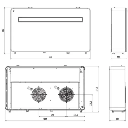Condizionatore Monoblocco WiFi Caldo Freddo 3,5 kW Pannello Touch