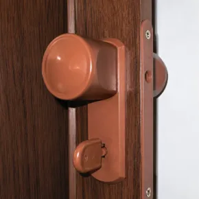 Porta a Soffietto Noce Venato Riducibile con Serratura a Chiave 84x215 cm 2