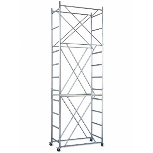 Trabattello Ferro Zincato Ponteggio Lavoro 540 cm Mezzopiano Parapetto