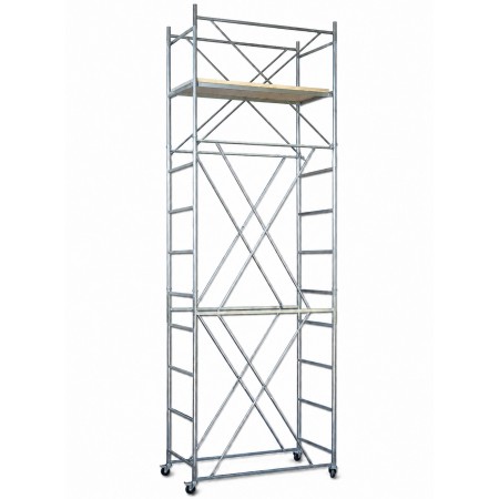 Trabattello Ferro Zincato Ponteggio Lavoro 540 cm Mezzopiano Parapetto