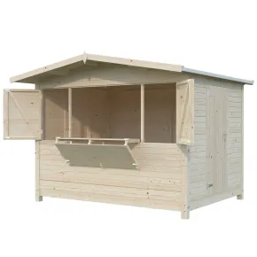 Chiosco Pieghevole in Legno 298x228x245 cm con Pavimento per Eventi 2