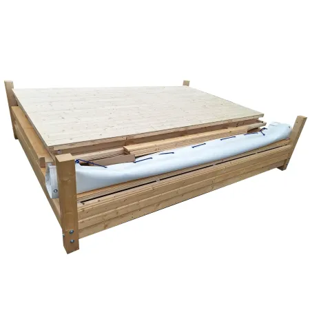 Chiosco Pieghevole in Legno 298x228x245 cm con Pavimento per Eventi