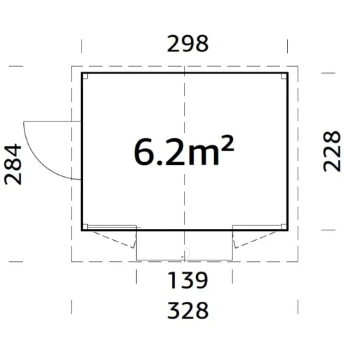 Chiosco Pieghevole in Legno 298x228x245 cm con Pavimento per Eventi