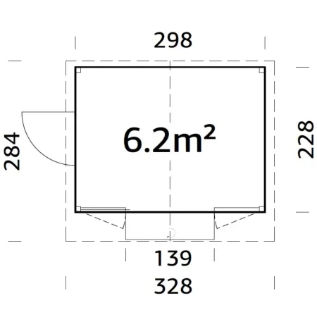 Chiosco Pieghevole in Legno 298x228x245 cm con Pavimento per Eventi