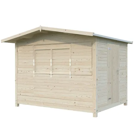 Chiosco Pieghevole in Legno 298x228x245 cm con Pavimento per Eventi